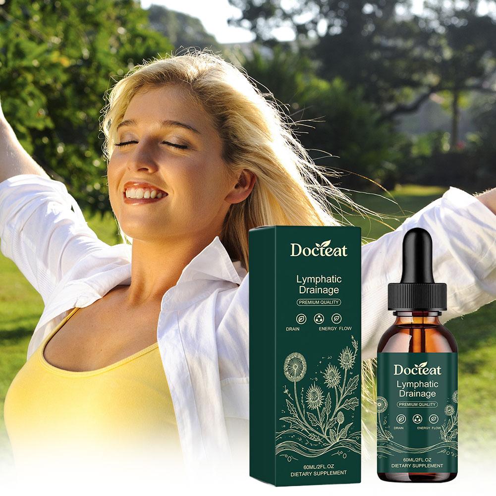 Herbal Wellness In - 60ml Docteat Lymfedrainage Kruidendruppels, Snel Absorberende