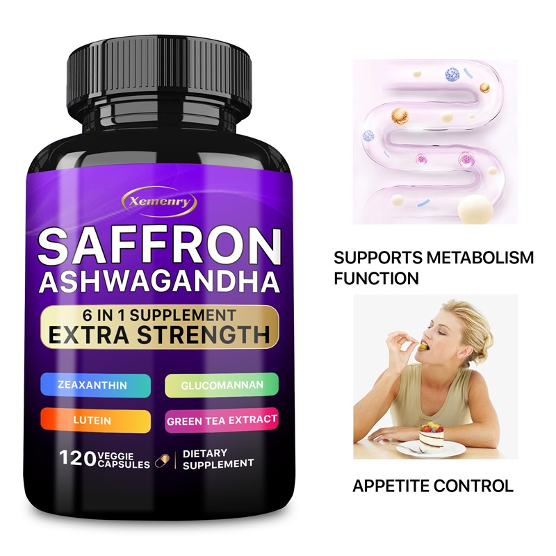 Tulsi Holy Basil - Saffraan Ashwagandha, 6-in-1 supplement met extra