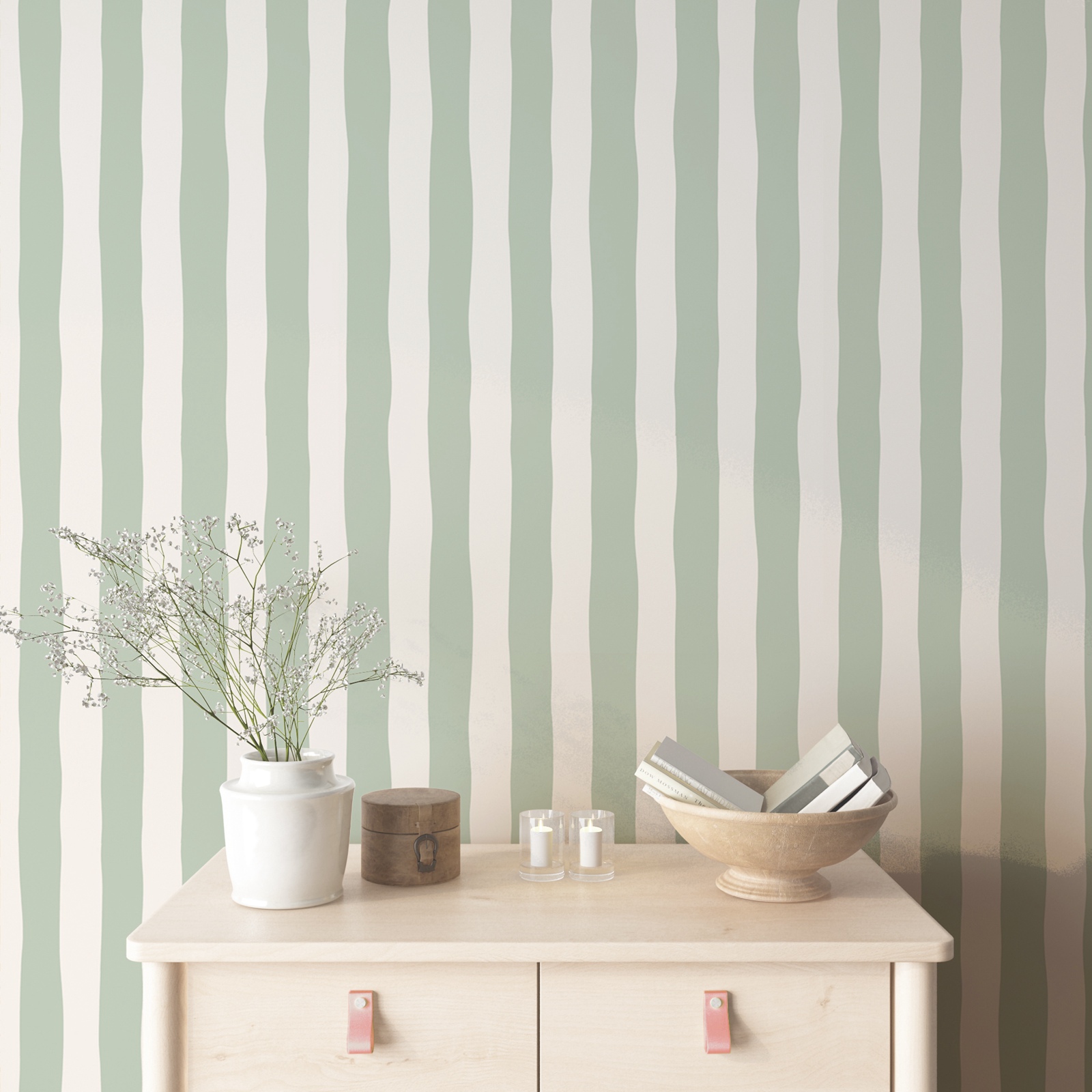 Afneembaar behang Saliegroene  - Herbal Wallpaper recensie en prijs