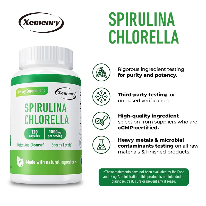 Spirulina Chlorella-capsules - - Tulsi Holy Basil recensie en prijs