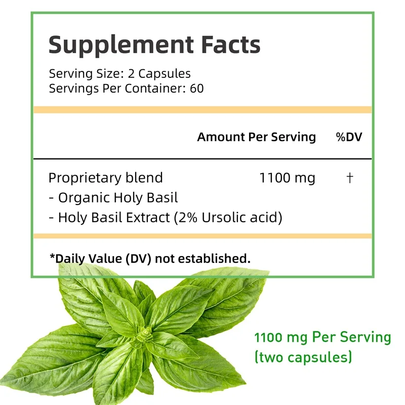 Heilige basilicumcapsules - Ve - Tulsi Holy Basil recensie en prijs