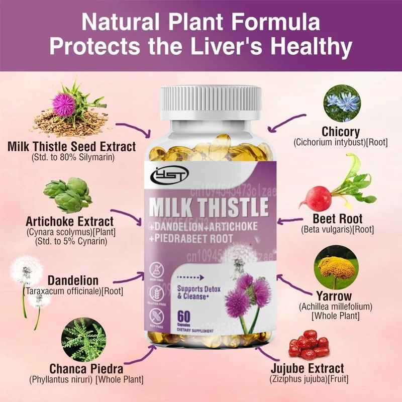 Mariadistelsupplement met paar - Milk Thistle Silymarin recensie en prijs