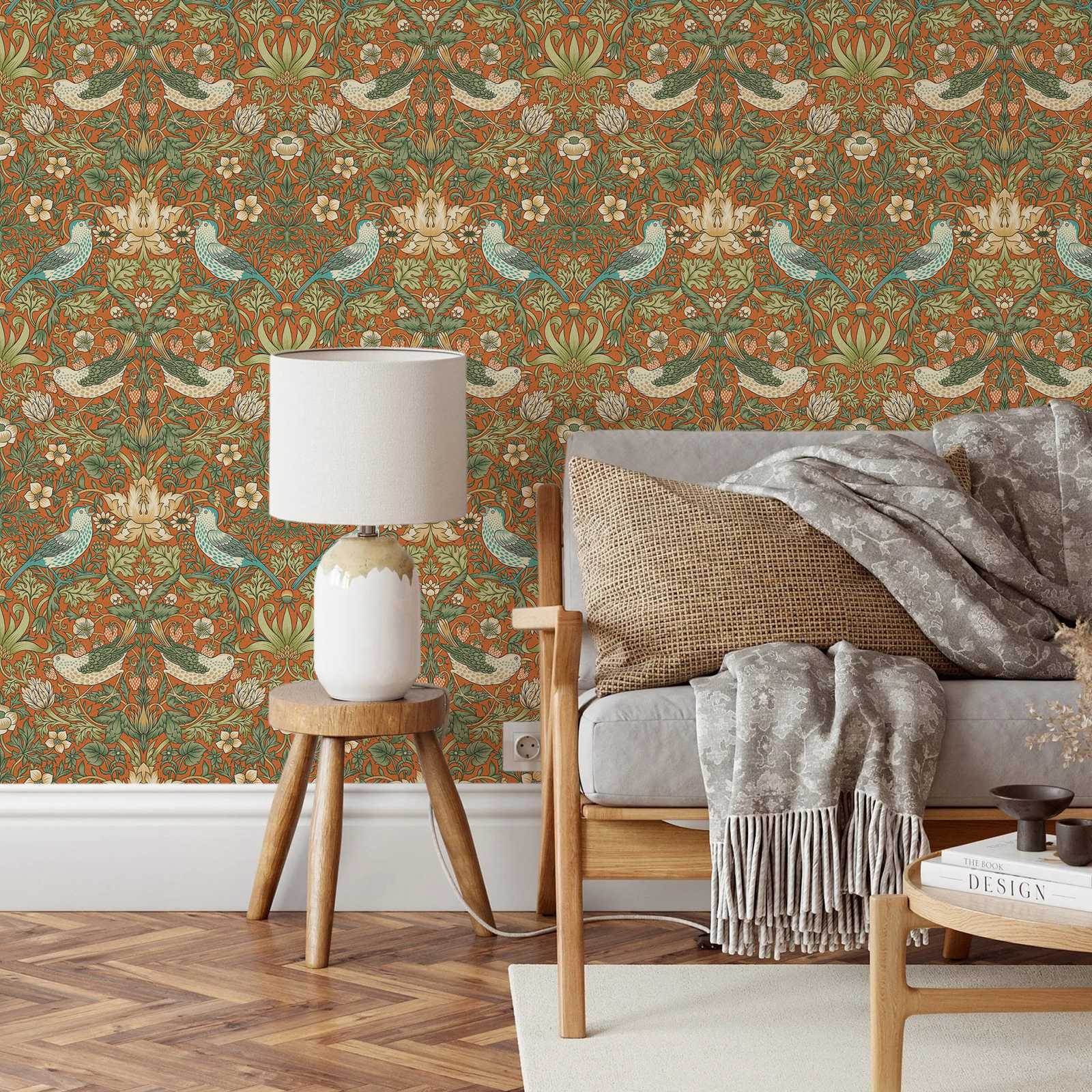 Strawberry Thief Flower Wallpa - Herbal Wallpaper recensie en prijs